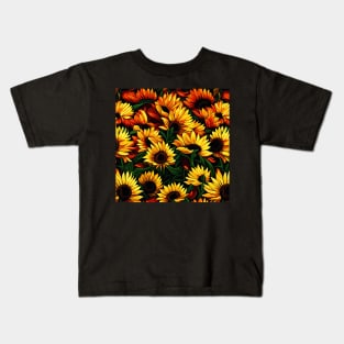 Sunflower  mural Art Kids T-Shirt